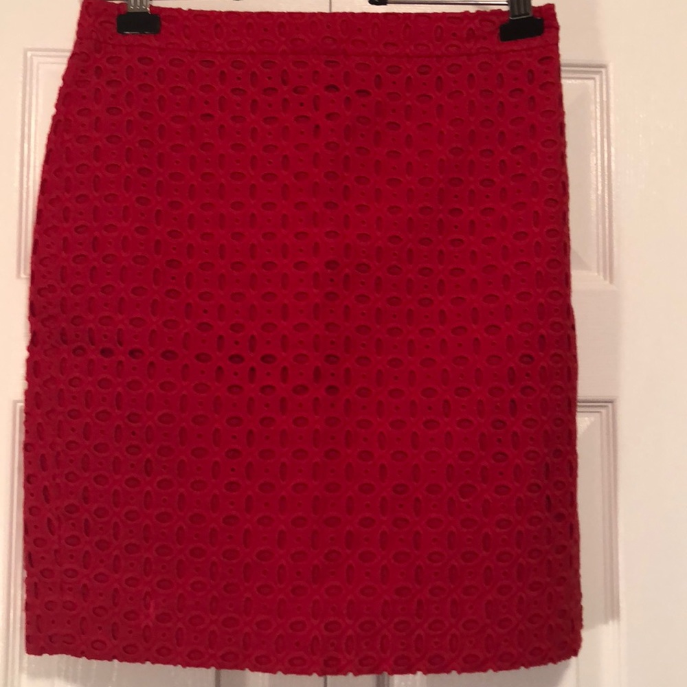 J.Crew Eyelet Pencil Skirt